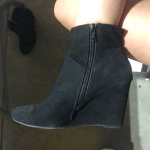 cute black wedges